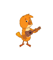 Bird Ukulele Sticker by Dumela