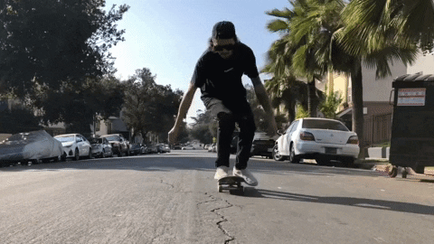 Dr_P giphygifmaker old school kickflip GIF