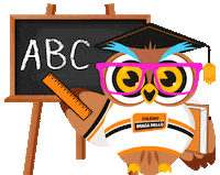 Abc Owl Sticker by Braga Mello