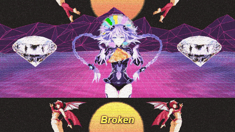 trashedits giphygifcaption glitch broken anime girls GIF