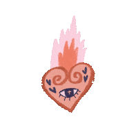 The Star Heart Sticker by Doodleganger