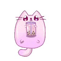 ZeroFaded cat pink cats tea Sticker