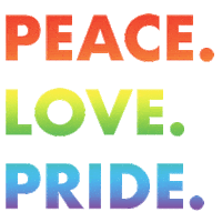 Peace Love Pride Sticker by wearevelo