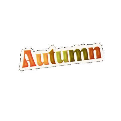 Text Autumn Sticker