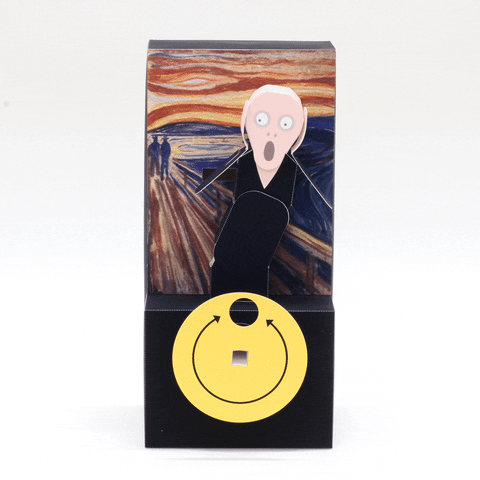 keisukesaka giphyupload munch etsy papercraft GIF