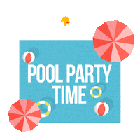 Pool Party Swimming Sticker by Ty Ling