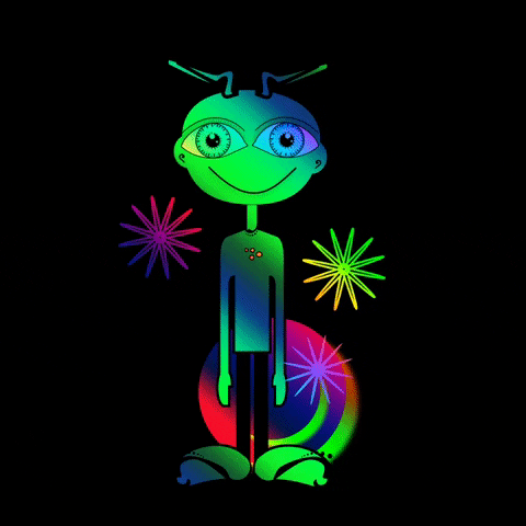 wu_cre8 space star color alien GIF