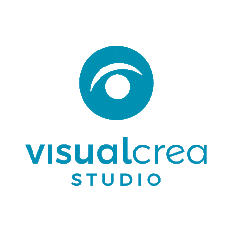 VisualCrea giphyupload logo blue eye Sticker