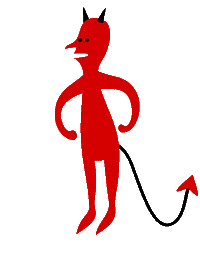 Demon Shoulder Sticker by pirogart