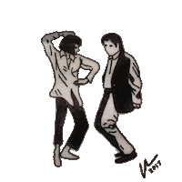 Pulp Fiction Dancing Sticker by Mangoriginals
