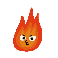social media fire Sticker by Anna Xu