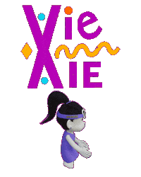 Xie Xie Sticker by Zhotcita