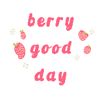 slothshi strawberry good day berry erdbeere Sticker
