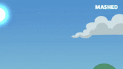 Flying Good Day GIF by Mashed