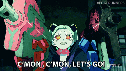 Shooting Pew Pew Pew GIF by Cyberpunk: Edgerunners