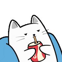 White Cat Whatever Sticker by MESA My Emotional Support Animal