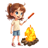 Boys Girls Bonfire Sticker