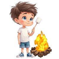 Boys Girls Bonfire Sticker