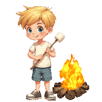 Boys Girls Bonfire Sticker