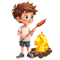 Boys Girls Bonfire Sticker