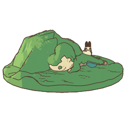 Chill Sleeping Sticker by LT3 Creations