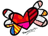 romerobritto heart wings romerobritto Sticker