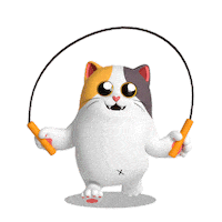 Work Out Cat Sticker by Liberty Cats Emojis