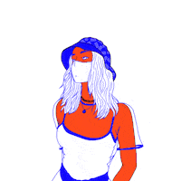 Trisha1998 art fashion rainbow style Sticker