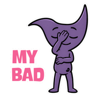 Oh No My Bad Sticker by CwaZyVerse