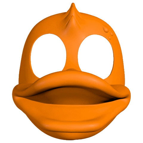 savetheduck nature green orange duck Sticker