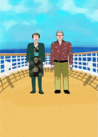 JiJaJou flower sun ocean sea GIF