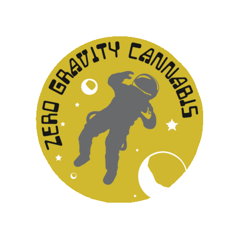 zerogravitycannabis giphygifmaker logo high cannabis Sticker