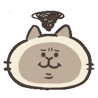 Sad Siamese Cat Sticker