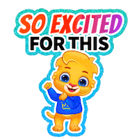 Happy So Excited Sticker by Lucas and Friends by RV AppStudios