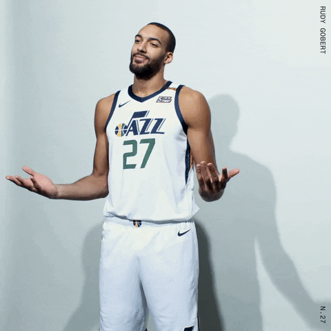 Rudy Gobert Shrug GIF by Utah Jazz