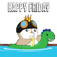 Happy Day Off Sticker by Pudgy Penguins