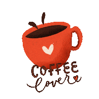 bydorianastudio coffee cafe cup mug Sticker