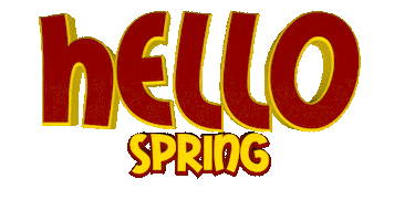Hello Spring Sticker by OpticalArtInc.
