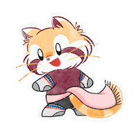 Sassy Red Panda Sticker