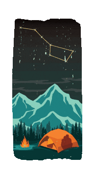 Hiking Camping Sticker by Blue Blaze Brewing