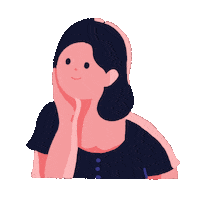 Niccoledodals girl thinking smiling dreaming Sticker