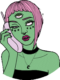 nanaths tired alien bored boring Sticker