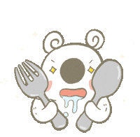 chiauhsu yummy bear eat delicious Sticker