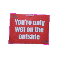 bigbearevents running run rain sign Sticker