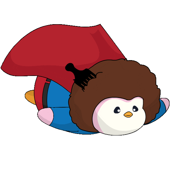 Flying On My Way Sticker by Pudgy Penguins