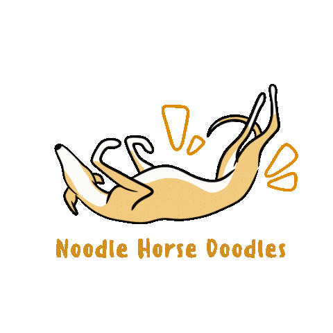 NoodleHorseDoodles giphyupload stretch greyhound wiggles Sticker