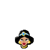 Princess Jasmine Pixel Sticker by Malthouse Theatre