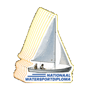 nationaalwatersportdiploma boot zeilen cwo nwd Sticker