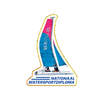 nationaalwatersportdiploma cat zeilen catamaran cwo Sticker