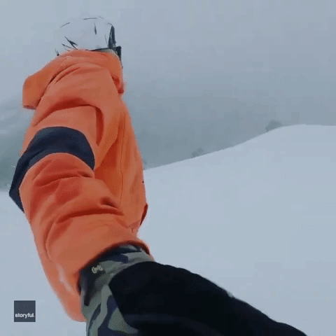 Australian Snowboarder Really Digs Fresh Powder